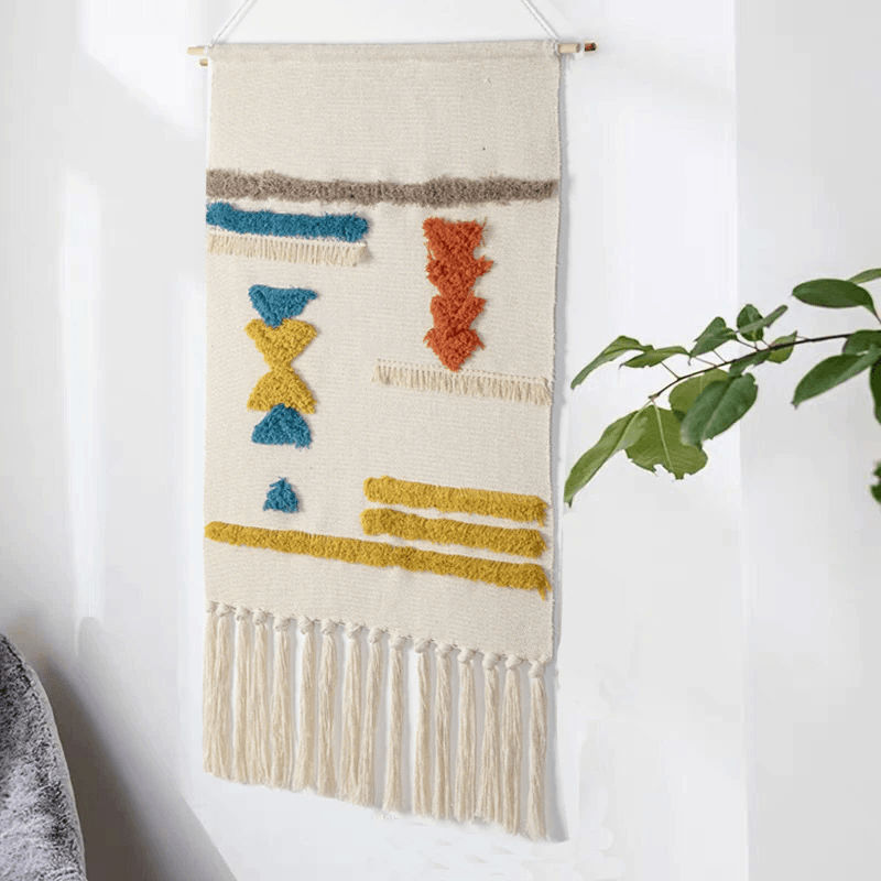 Geometric Tufted Wall Carpet for Stylish Home Decor-Orizon Depot