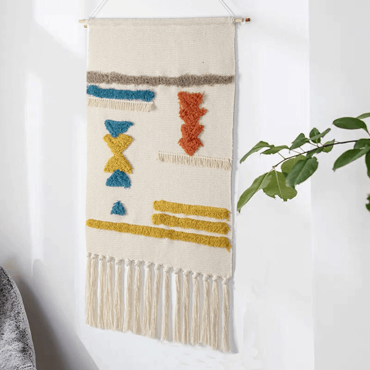 Geometric Tufted Wall Carpet for Stylish Home Decor-Orizon Depot