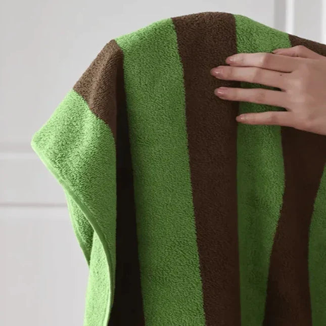 Retro Stripes Chunky Towel for Stylish Bathing and Beach Use-Orizon Depot