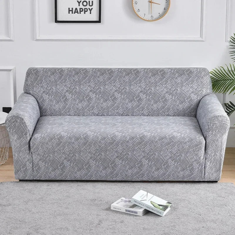 Elastic Flower Printed Sofa Cover - Spandex Furniture Protector for Home