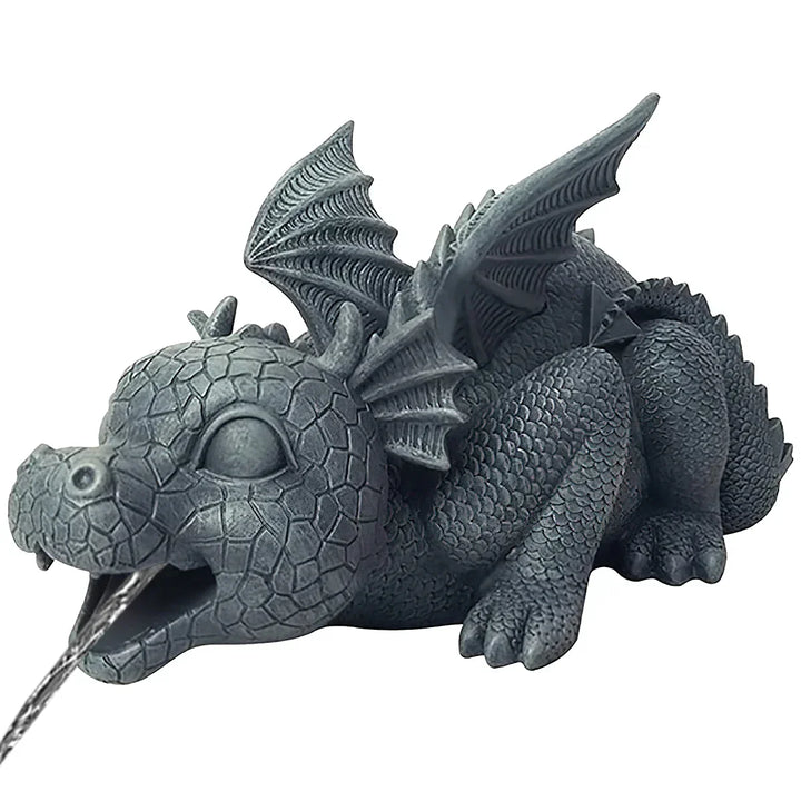 Water Spraying Dragon Statue - Weatherproof Resin Garden Decor-Orizon Depot