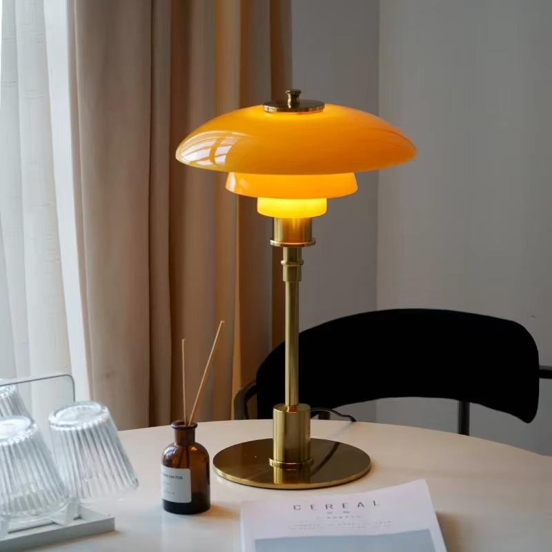 Scandinavian Dimmable Table Lamp – Modern Danish Iron & Glass Design-Orizon Depot