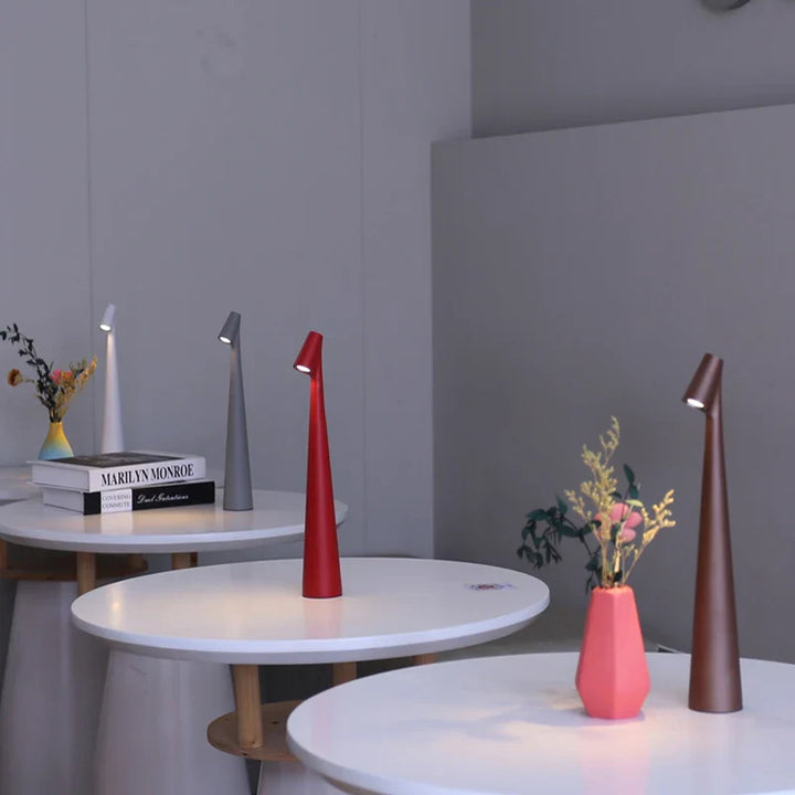Rechargeable Touch Dimmable LED Table Lamp for Modern Spaces