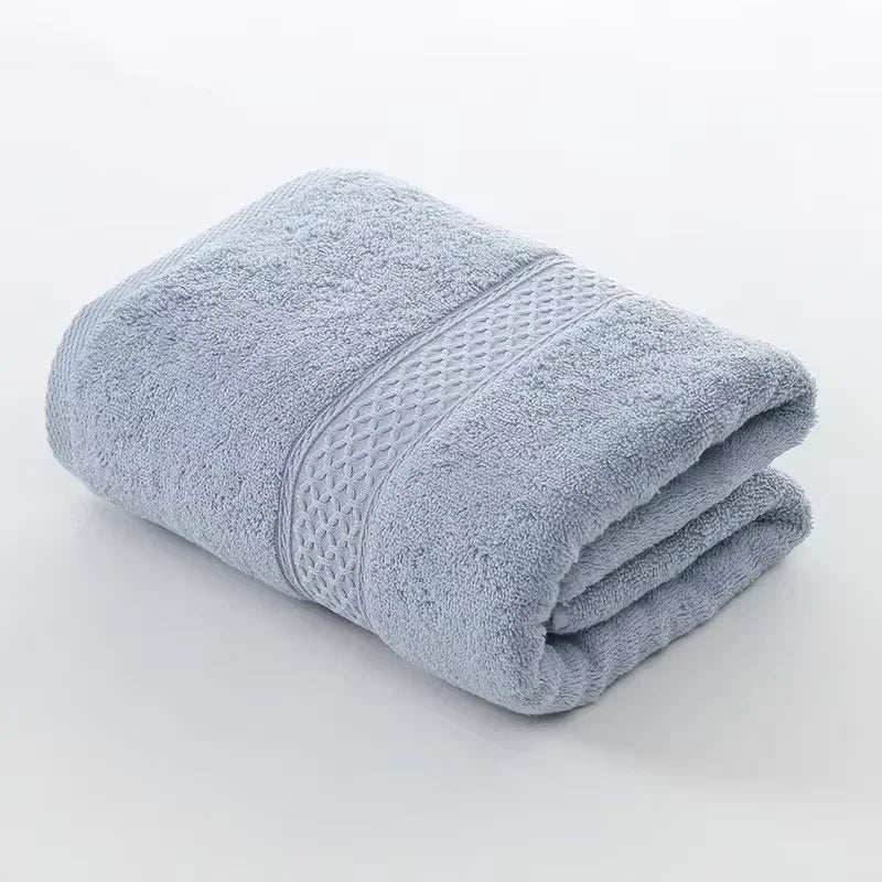 Soft Cotton Bath Towels and Washcloths - Absorbent Solid Color Set