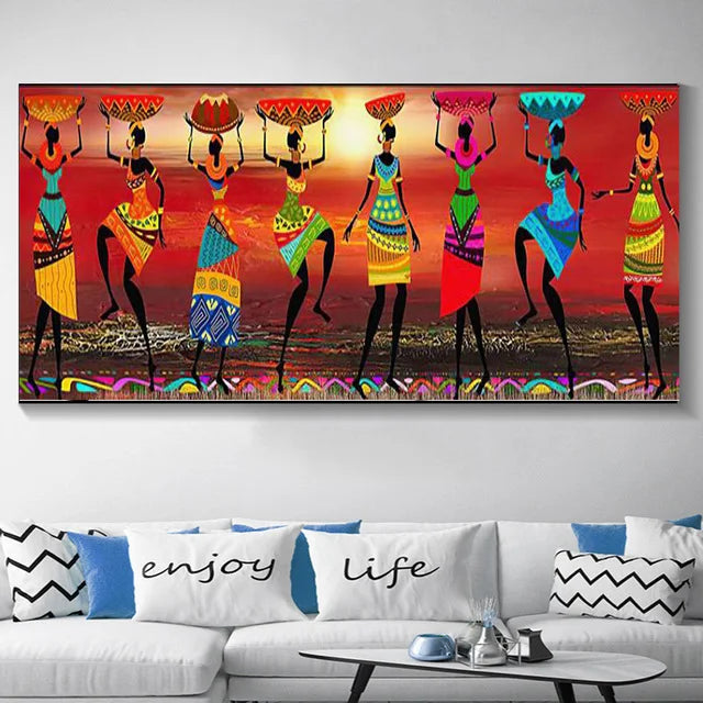 Abstract African Woman Canvas Art for Plus Sizes - Unique Decor-Orizon Depot