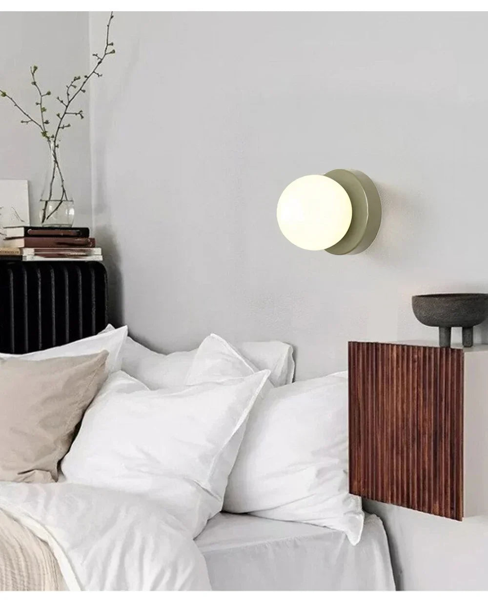 Modern Colored Glass Macaron LED Wall Light Fixture