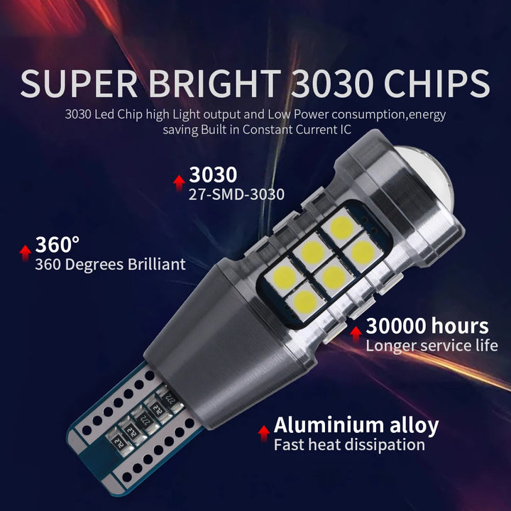 2pcs High Power W16W T15 921 LED Bulbs for Tail Signal Lights