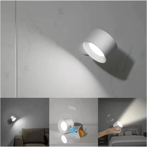 Wireless Wall Lamp - 360° Rotation, Dimmable, Rechargeable Light-Orizon Depot