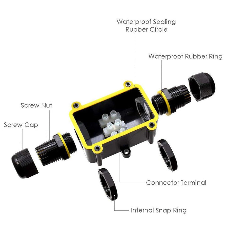 Outdoor Waterproof Electrical Cable Connector Junction Box for LED Lights