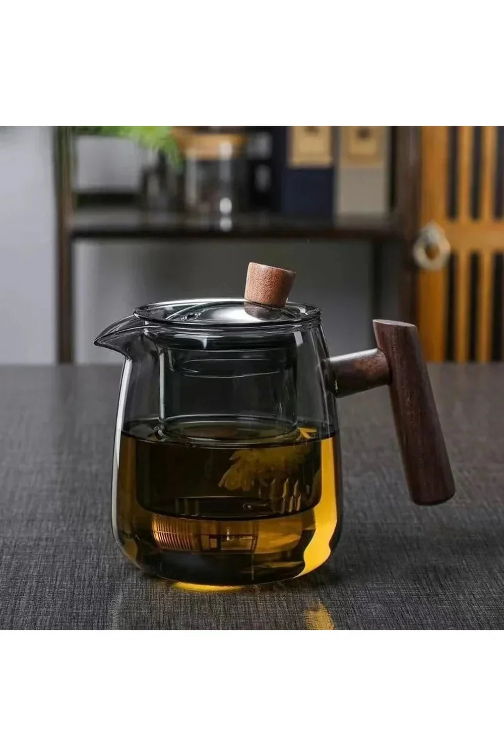 Wood Handle Glass Teapot for Perfect Brewing and Serving-Orizon Depot