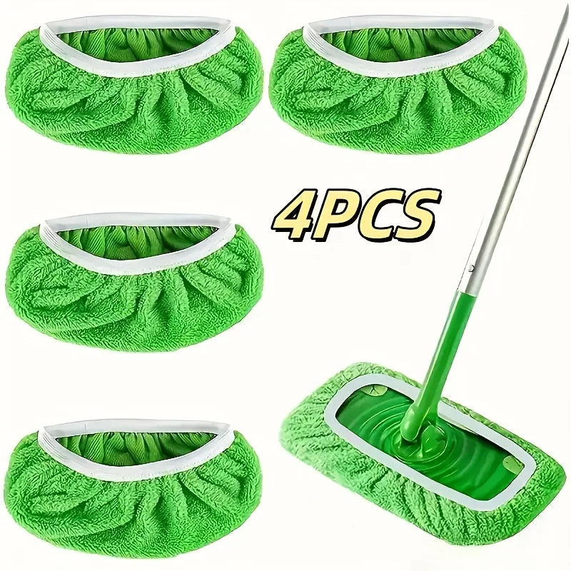 Effortless Floor Cleaning with Reusable High-Absorbency Microfiber Mop Pads
