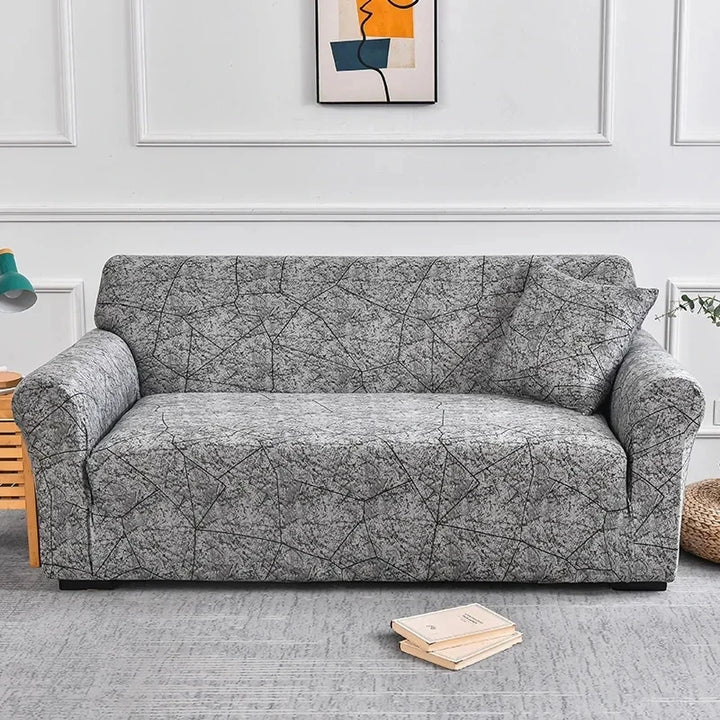 Elastic Flower Printed Sofa Cover - Spandex Furniture Protector for Home