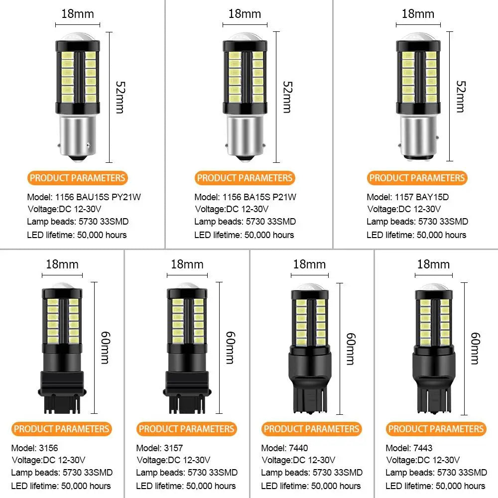1 PCS 1156/1157 LED Signal Light Bulb 12V 7000K White