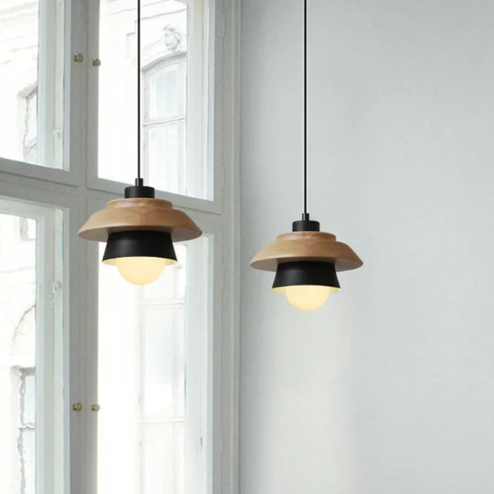 Colorful Macaron Design Nordic Wood Pendant Light
