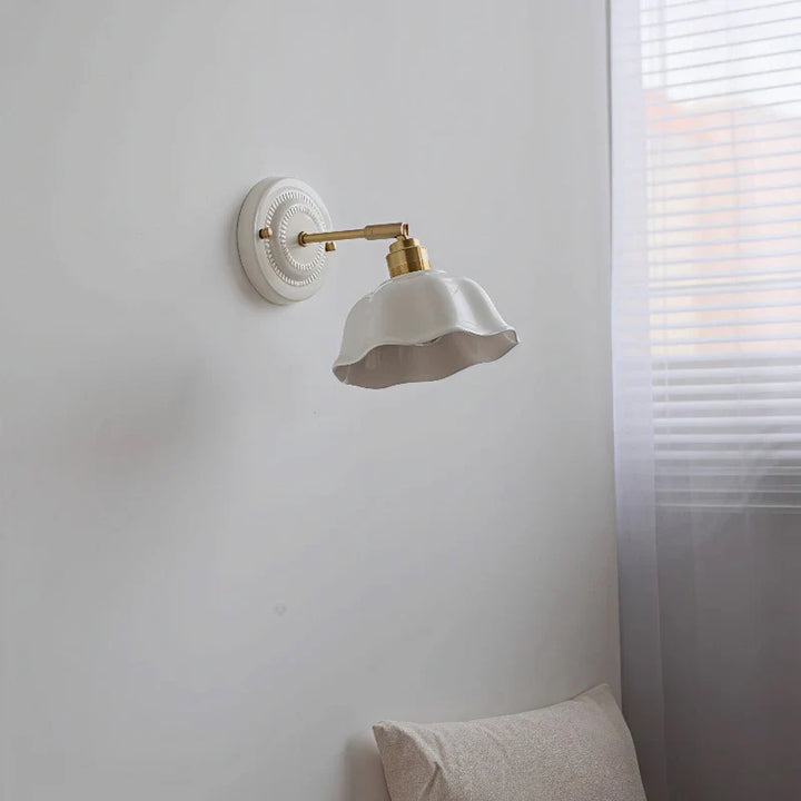 Vintage Cream Ceramic Wall Lamp | Elegant Lighting for Modern Homes