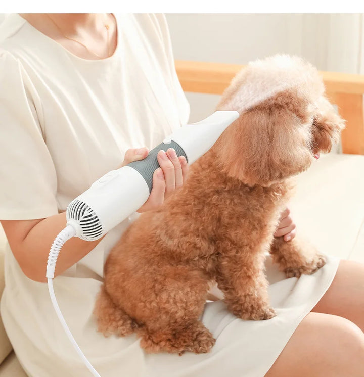 3-in-1 Pet Hair Dryer and Grooming Brush for Easy Grooming