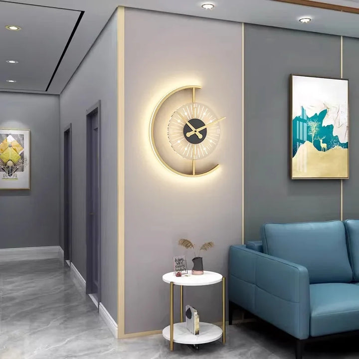Post-Modern LED Wall Lamp Clock for Stylish Home Decor