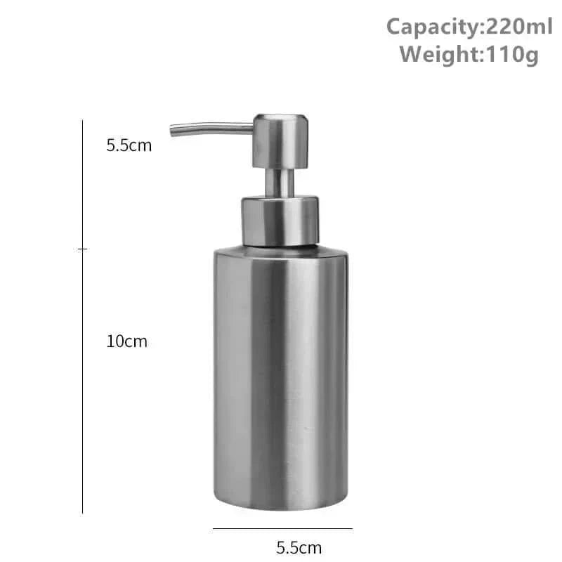 Elegant Stainless Steel Hand Pump Soap Dispenser - 250ml/350ml/550ml-Orizon Depot