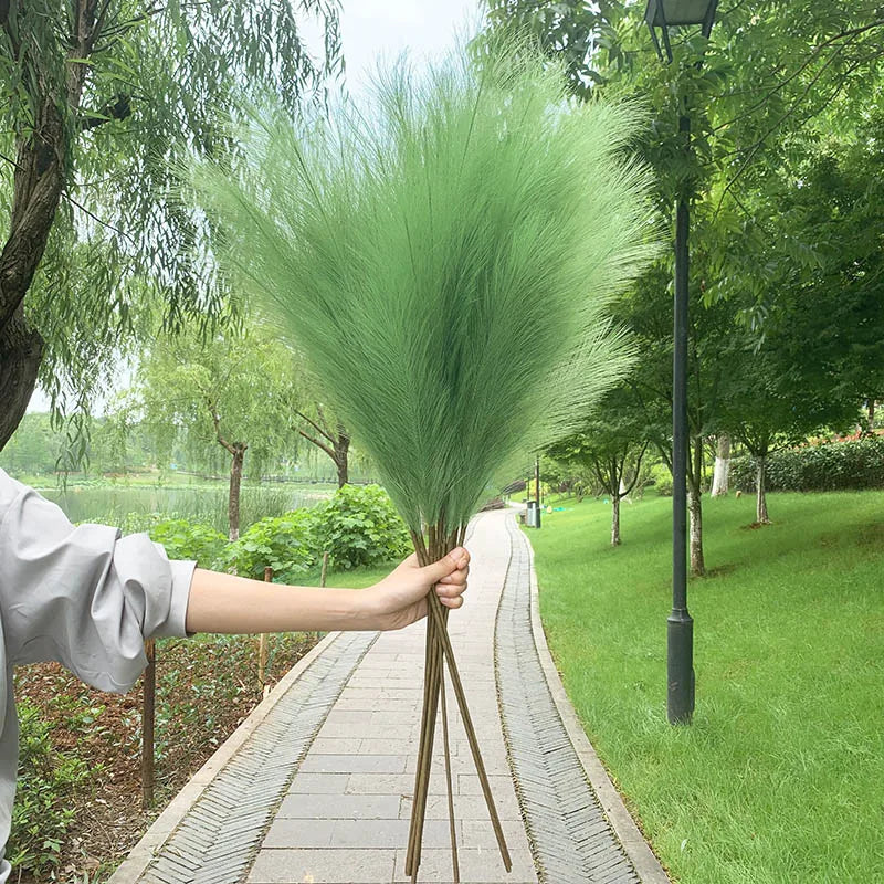5 Pieces 100 cm Artificial Pampas Grass Dried Flower Bouquet for Home Decor-Orizon Depot
