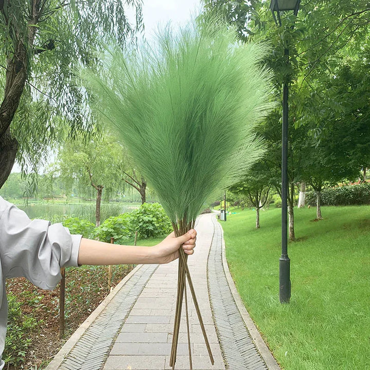 5 Pieces 100 cm Artificial Pampas Grass Dried Flower Bouquet for Home Decor-Orizon Depot
