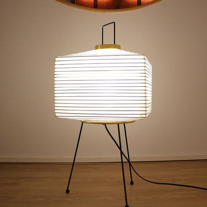 Japanese Creative Paper Floor Lamp with Tripod Design-Orizon Depot