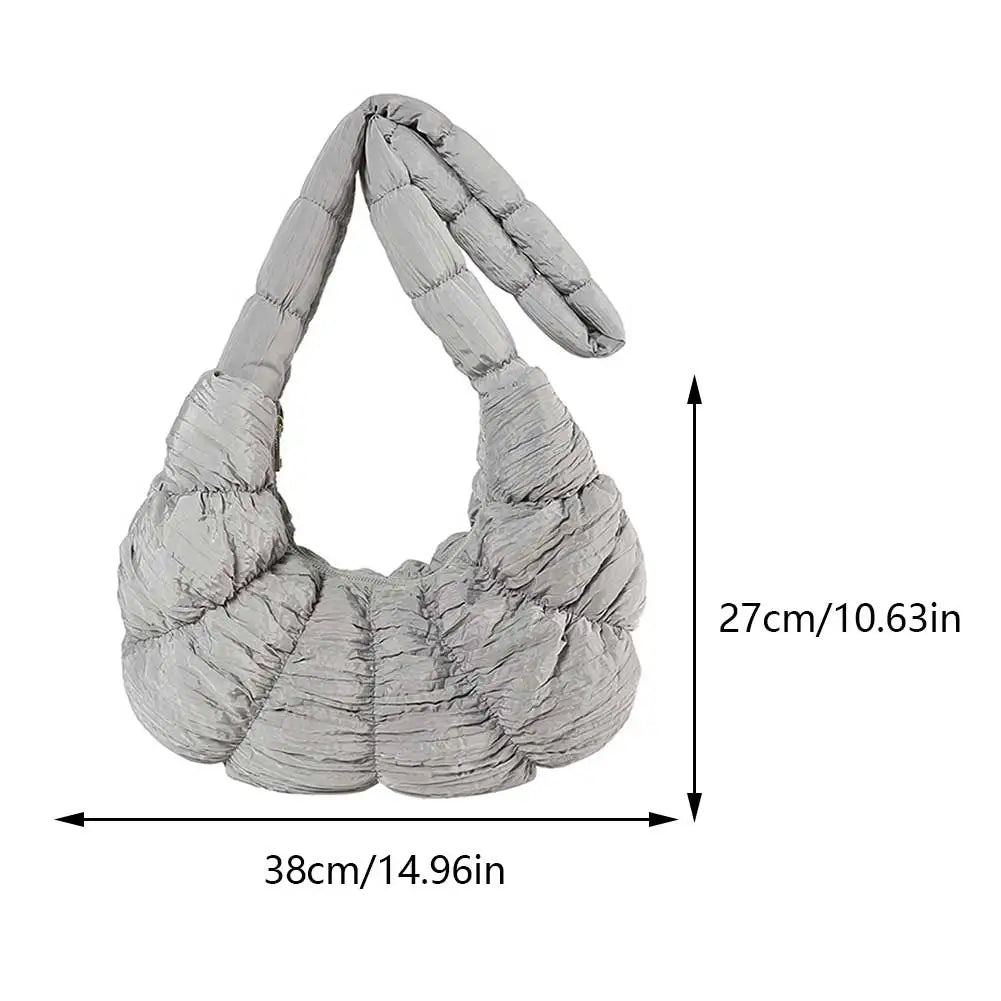 Puff Croissant Shoulder Bag - Stylish and Versatile Handbag-Orizon Depot