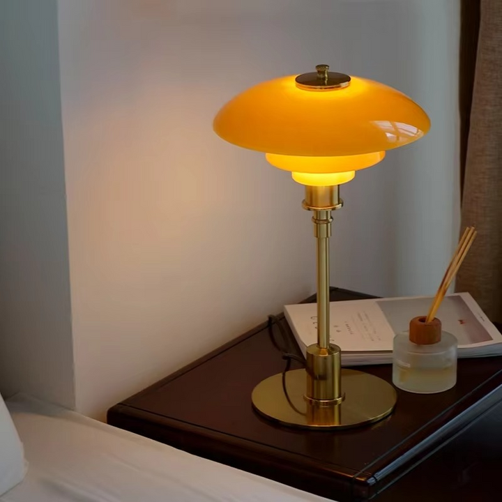 Scandinavian Dimmable Table Lamp – Modern Danish Iron & Glass Design-Orizon Depot