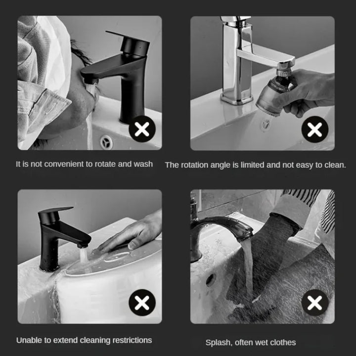 Universal Swivel Arm Faucet with Spray Water Protection-Orizon Depot