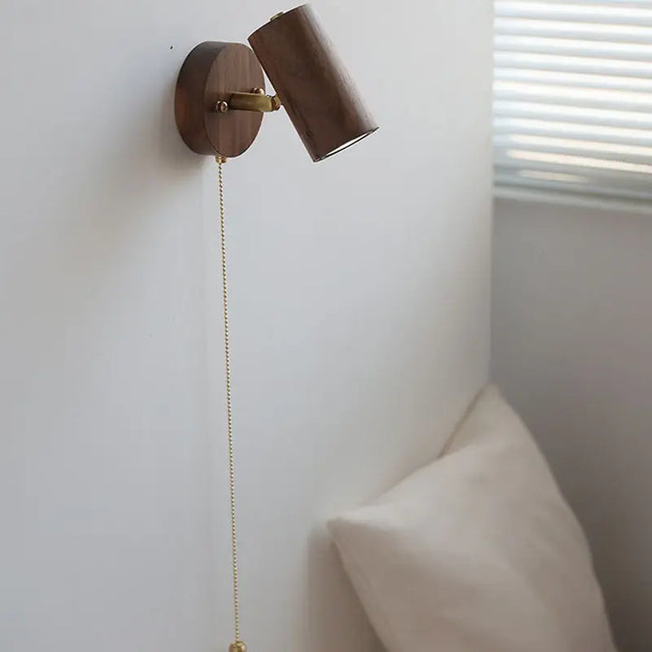 Retro Walnut LED Wall Lamp - Stylish Lighting Fixture