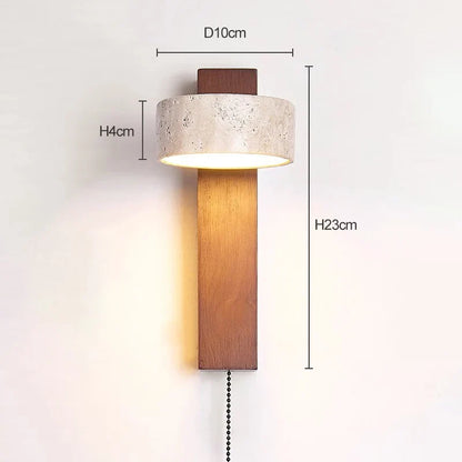Wabi-Sabi Wall Lamp | French Style Headboard Light with Pull Switch