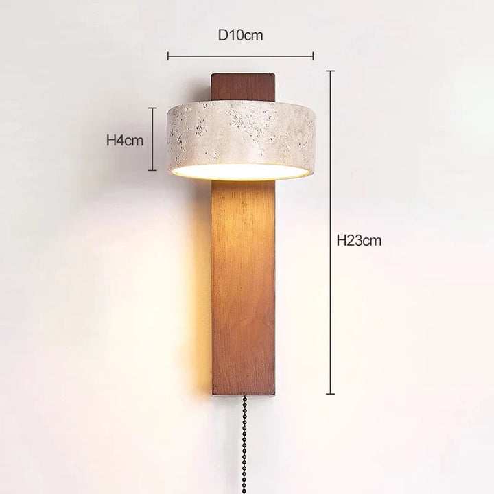 Wabi-Sabi Wall Lamp | French Style Headboard Light with Pull Switch