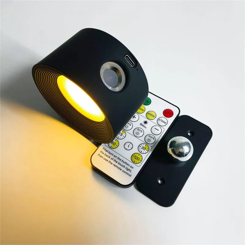 Wireless Wall Lamp - 360° Rotation, Dimmable, Rechargeable Light-Orizon Depot
