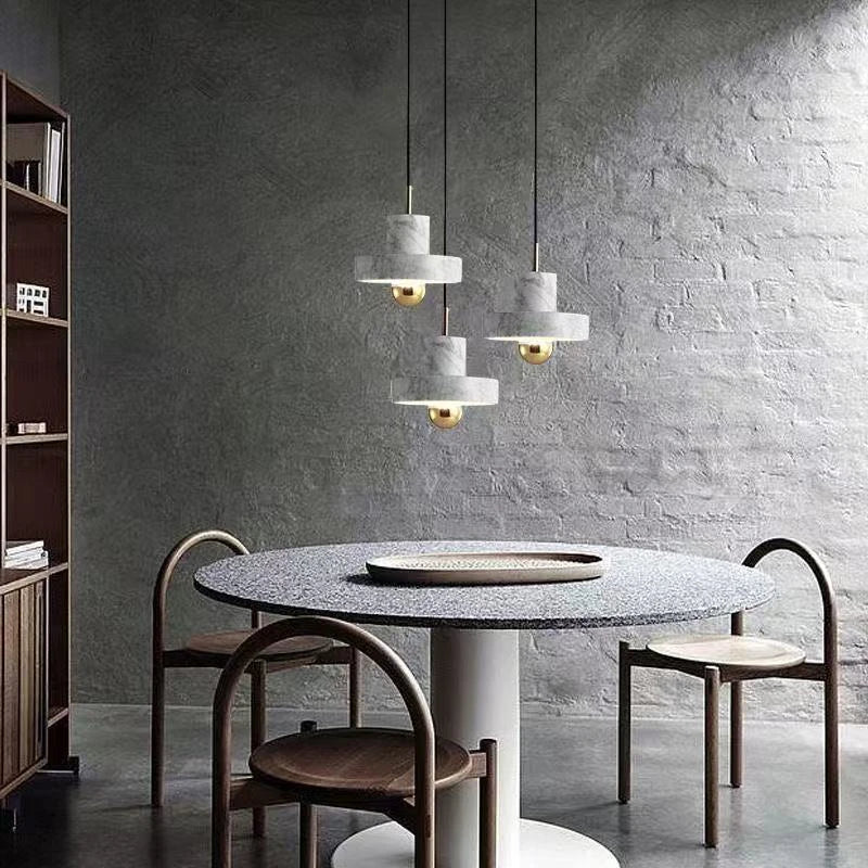 Natural Stone Pendant Lamp | Postmodern Marble Lighting Fixture