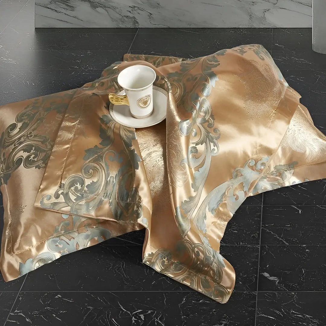Chic Satin Jacquard Duvet Cover for Elegant Luxury Bedroom Decor-Orizon Depot