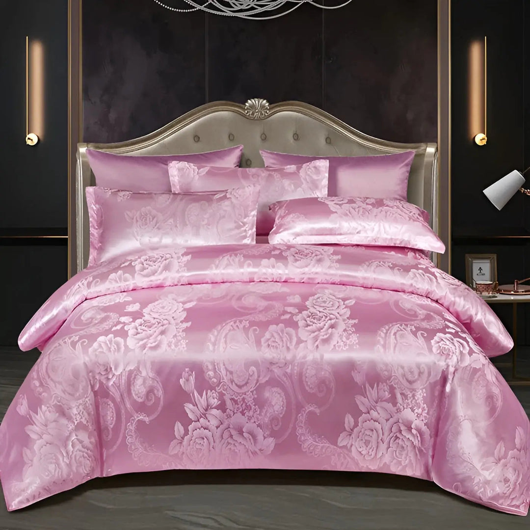 Chic Satin Jacquard Duvet Cover for Elegant Luxury Bedroom Decor-Orizon Depot