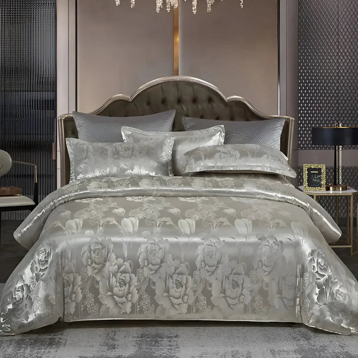 Chic Satin Jacquard Duvet Cover for Elegant Luxury Bedroom Decor-Orizon Depot