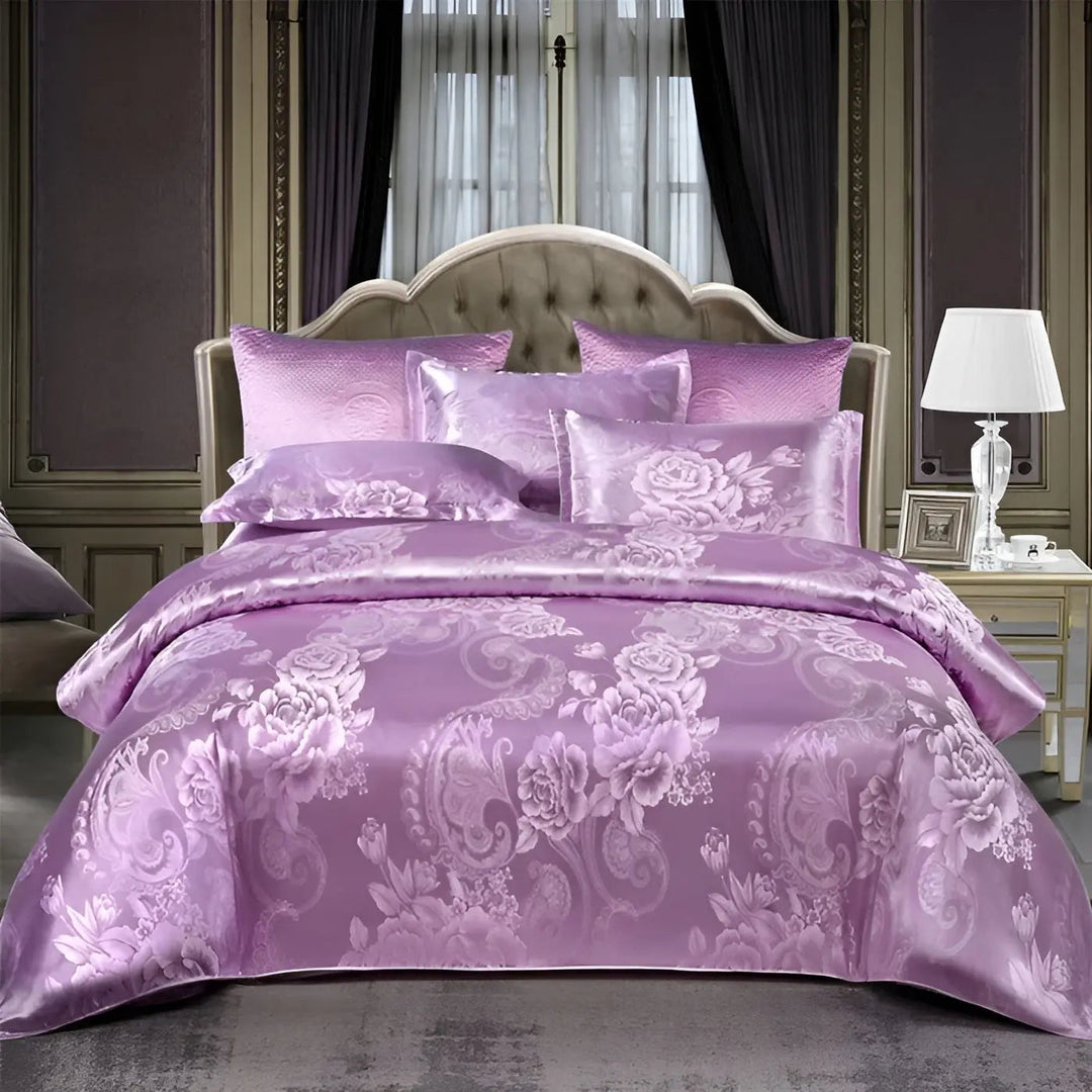 Chic Satin Jacquard Duvet Cover for Elegant Luxury Bedroom Decor-Orizon Depot