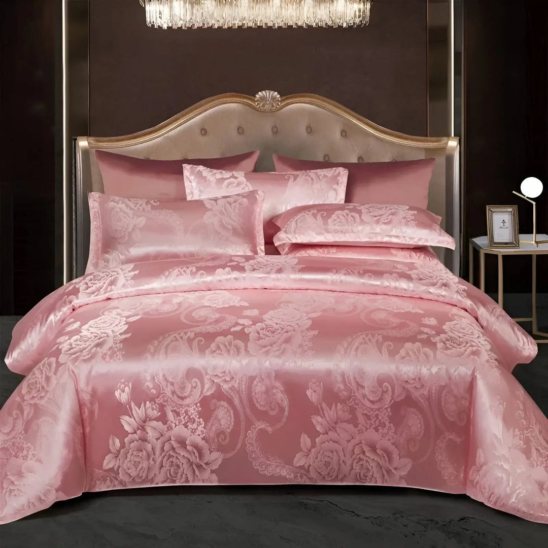 Chic Satin Jacquard Duvet Cover for Elegant Luxury Bedroom Decor-Orizon Depot
