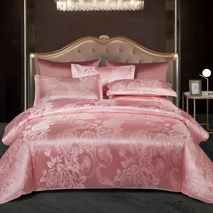 Chic Satin Jacquard Duvet Cover for Elegant Luxury Bedroom Decor-Orizon Depot