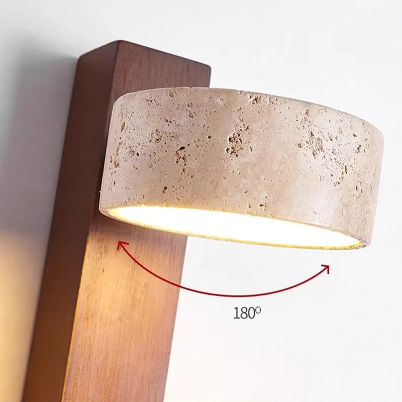 Wabi-Sabi Wall Lamp | French Style Headboard Light with Pull Switch