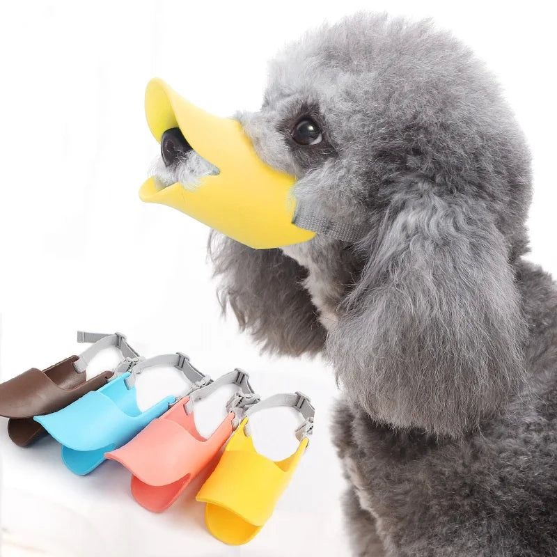 Adjustable Silicone Duck Muzzle for Dogs - Anti-Bite Barking Accessory