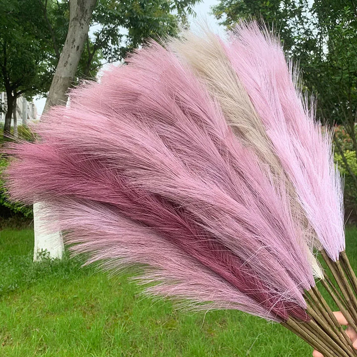5 Pieces 100 cm Artificial Pampas Grass Dried Flower Bouquet for Home Decor-Orizon Depot
