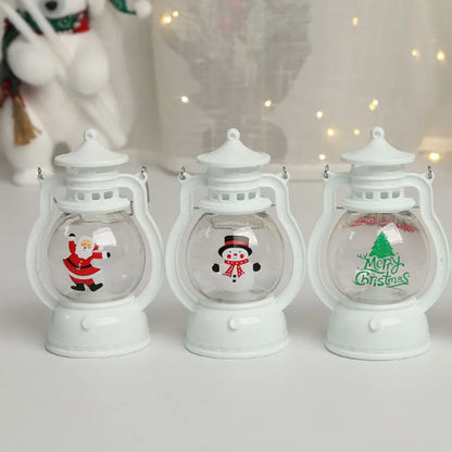 Christmas's Portable LED Santa Snowman Lanterns - Battery-Powered