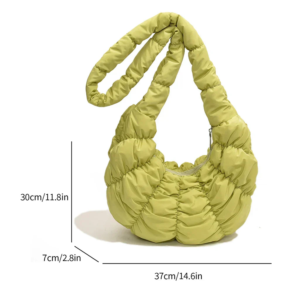 Puff Croissant Shoulder Bag - Stylish and Versatile Handbag-Orizon Depot