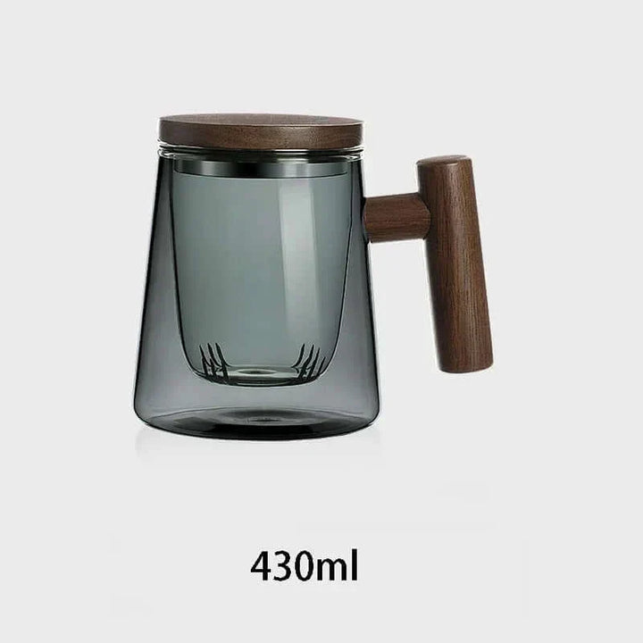 Ultramodern Glass Tea Cup with Filter and Lid for Perfect Brewing-Orizon Depot