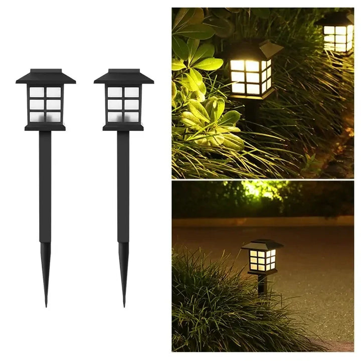 2 Pack Waterproof Solar Pathway Lights for Garden and Outdoor Use