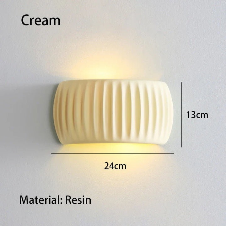 Textured Modern Resin Wall Lamp | Stylish French Sconce