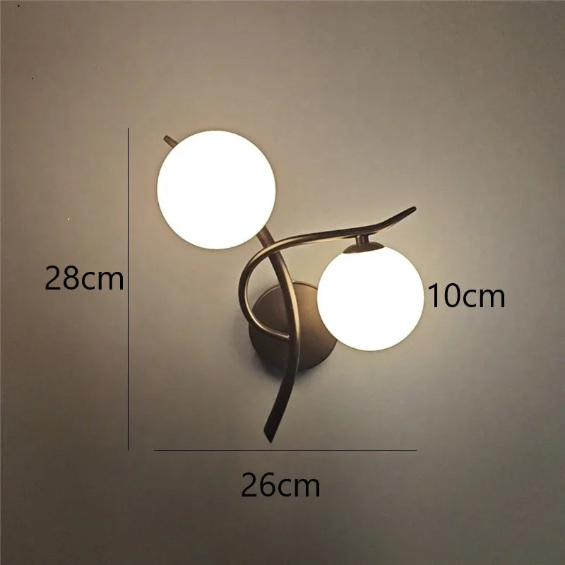 Nordic Dual Globe LED Wall Light for Modern Home Decor