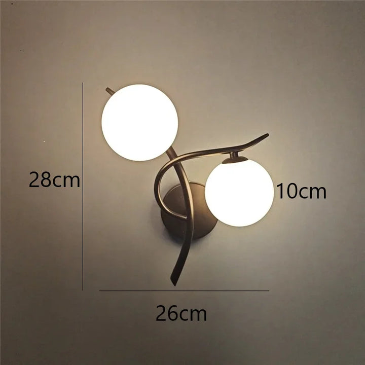 Nordic Dual Globe LED Wall Light for Modern Home Decor