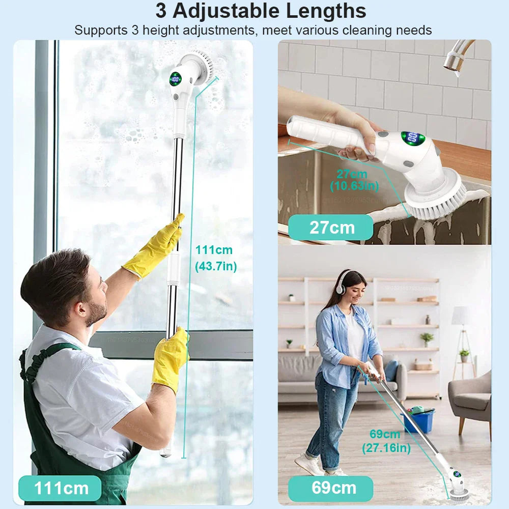 8-in-1 Multifunctional Electric Cleaning Brush - Wireless & Rotating-Orizon Depot